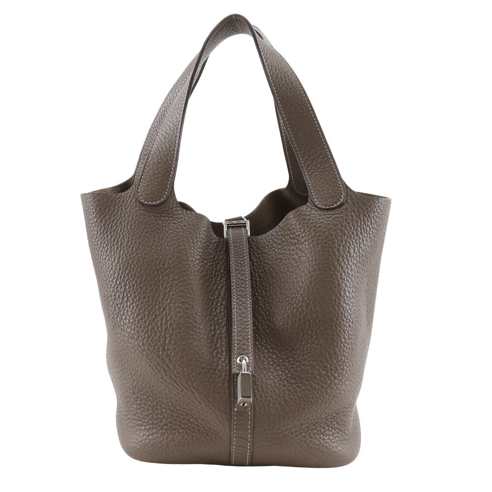 Taurillon Clemence Pico Lock Mm Black Tan Travel Bag