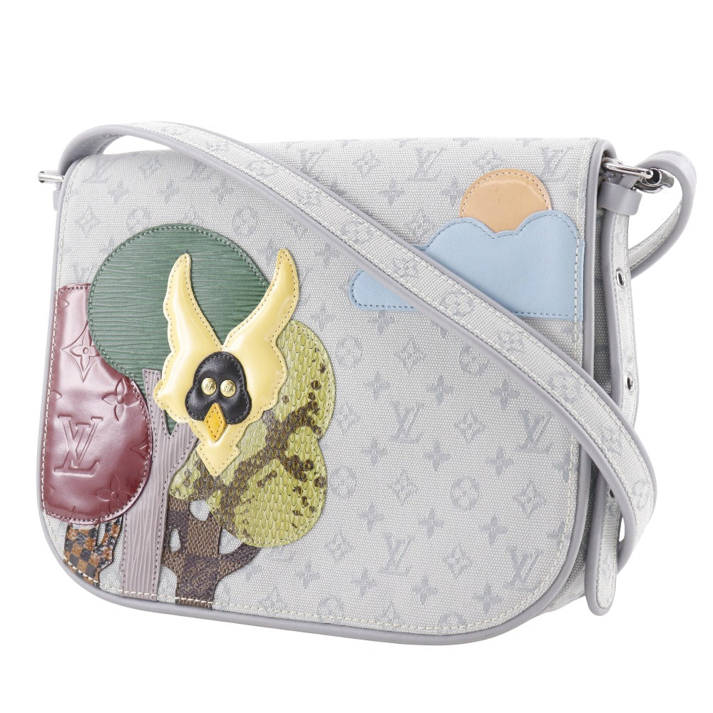 Louis Vuitton M92279 Vernis Epi Conte Do Monogram Leather Canvas Gray Shoulder Bag