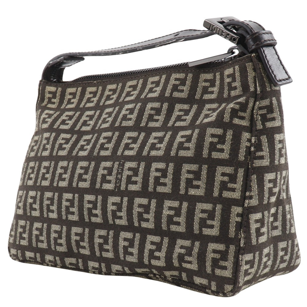 Fendi Pouch 8N0001 Bag Accessory Pouch Zucchino Women Canvas Brown Mini Travel Bag