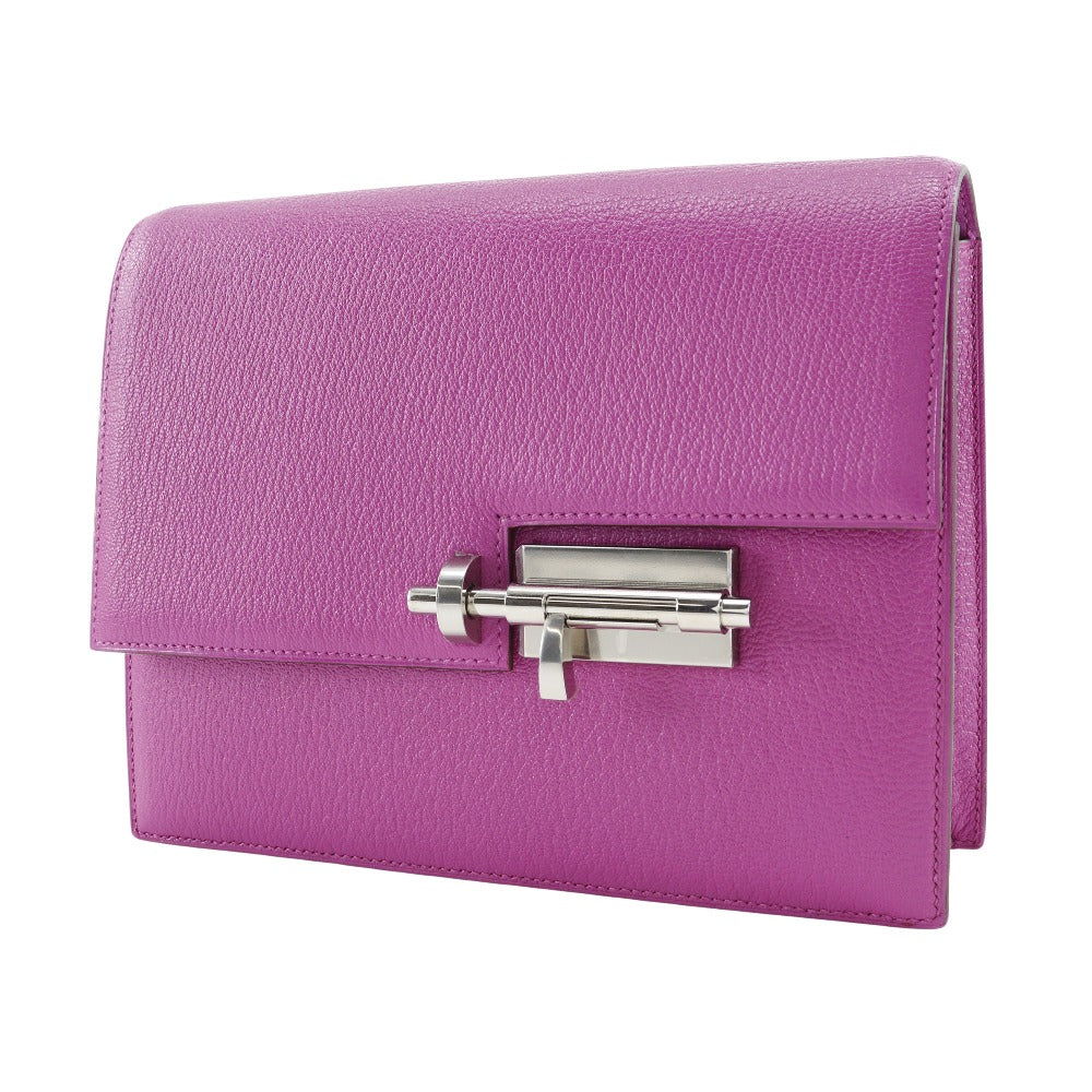 Hermes Clutch Bag Shave Pn It Veru Women Purple