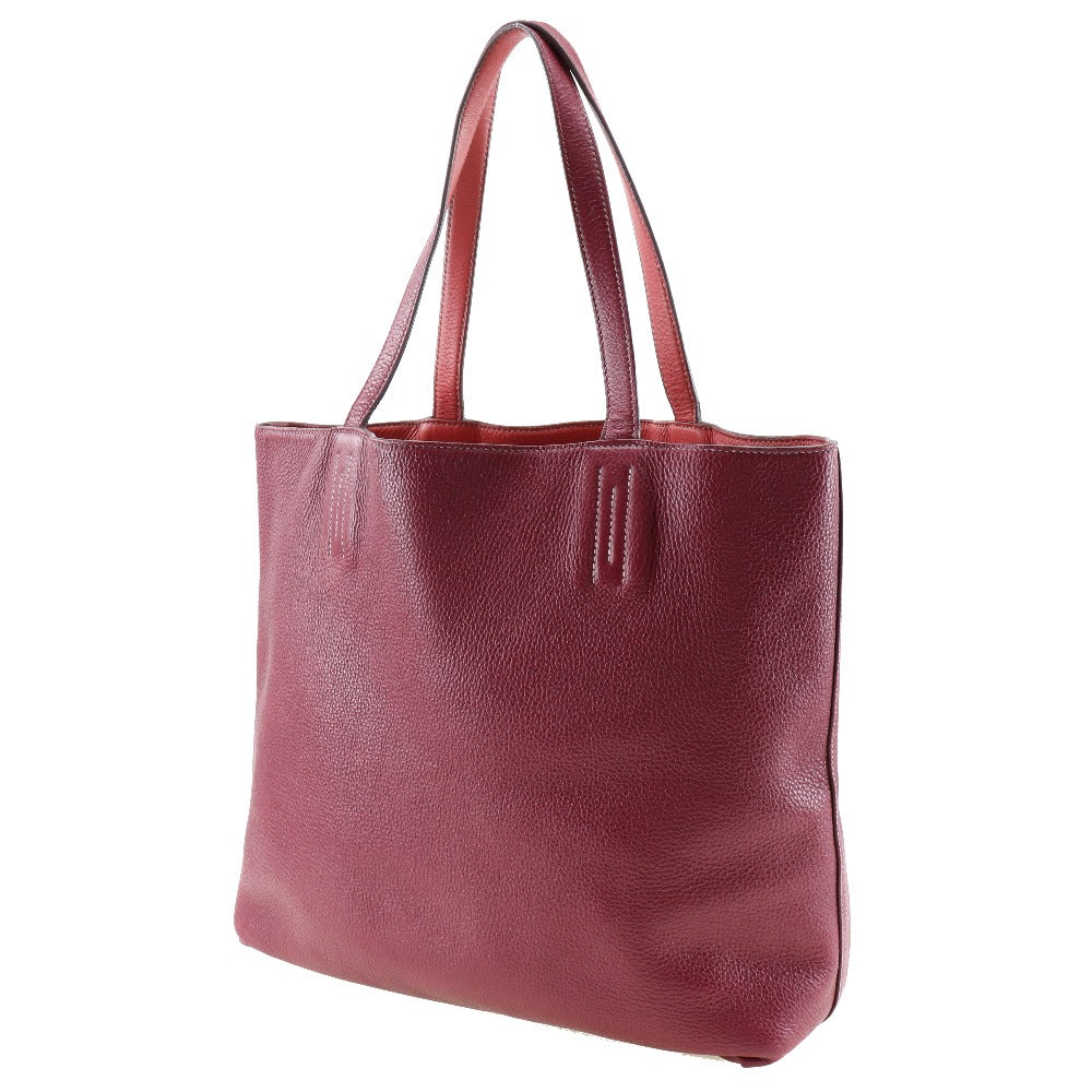 Tote Bag Taurillon Clemence Bougainvillea Reversible Doble