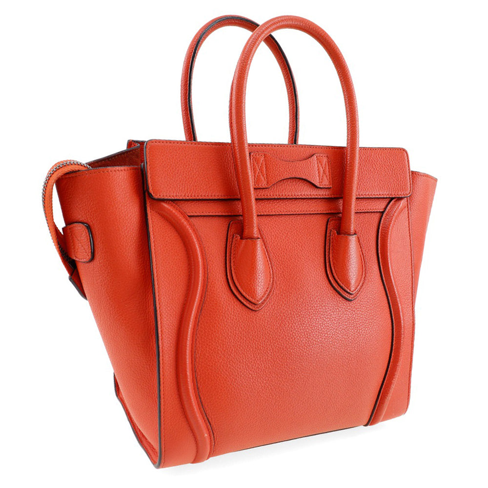 Calfskin Luggage Micro Women Red Travel Bag