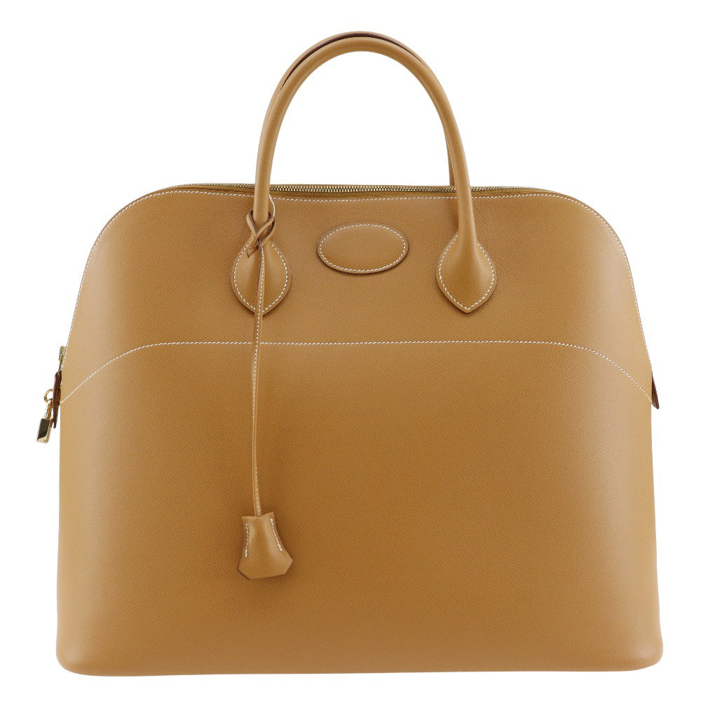 Hermes Boston Duffel Bag Ardenne Camel Bored Unisex Unisex Metal Gold Travel Bag