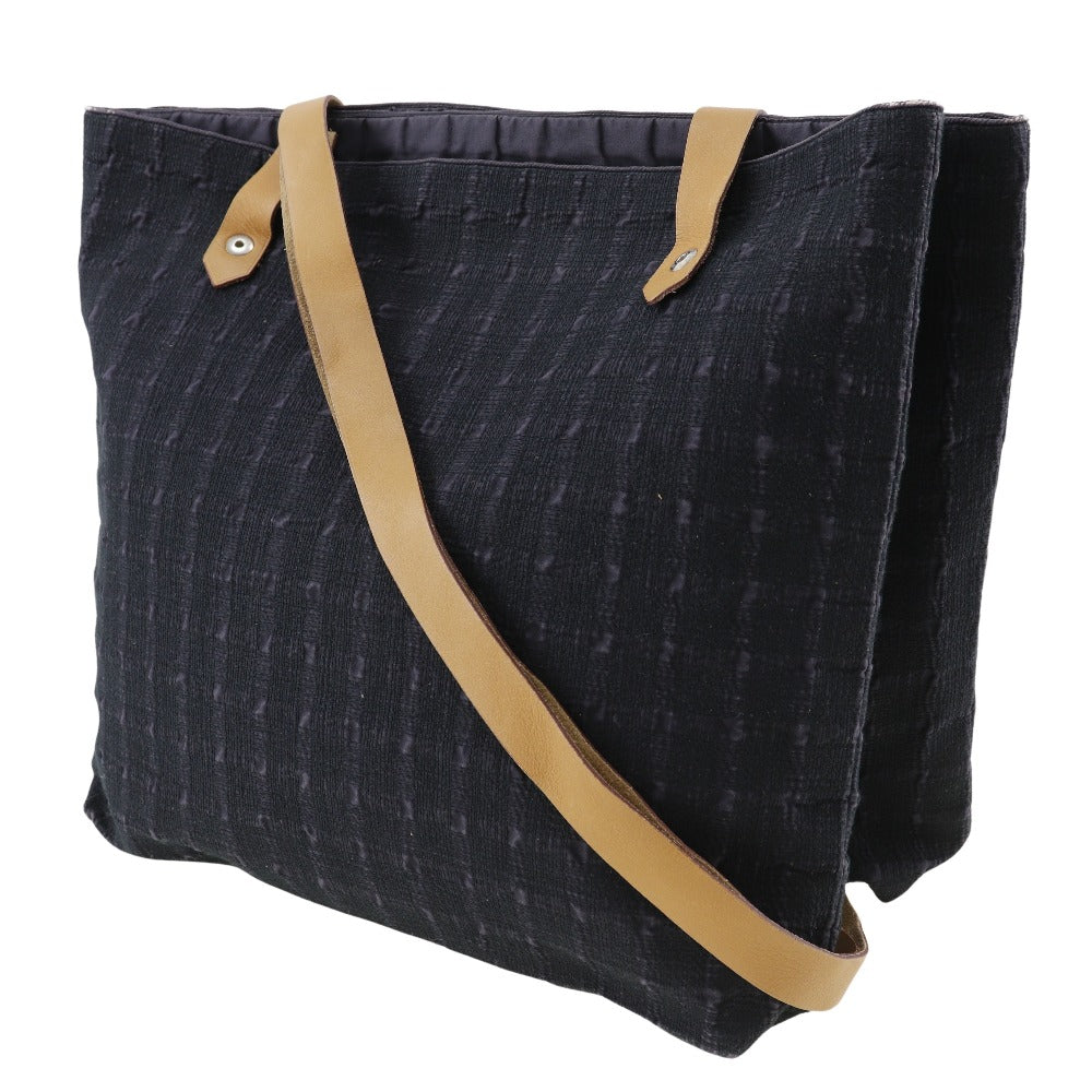Hermes Shoulder Bag Amedaba Cava De Poche Canvas Black