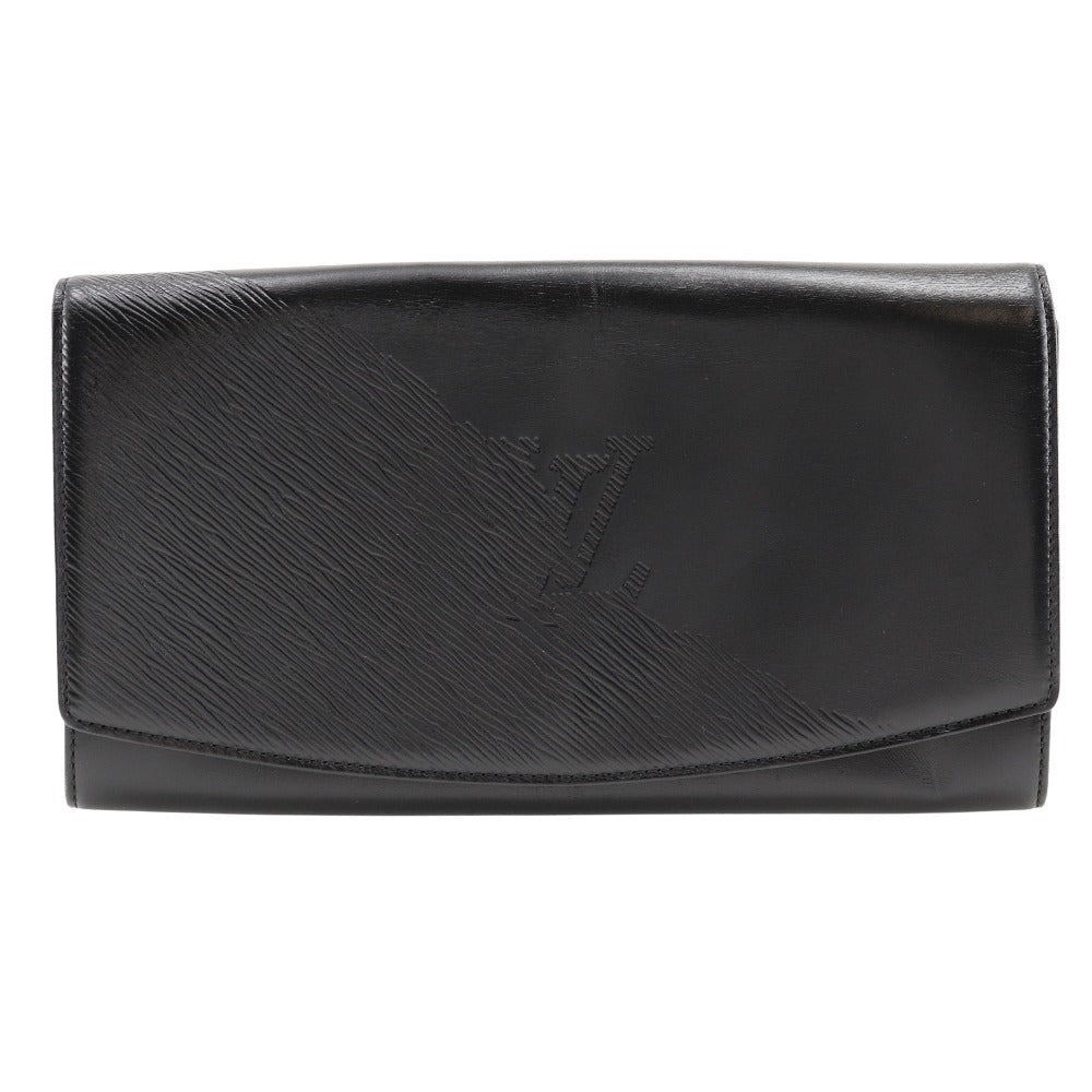 Louis Vuitton M63962 Opera line Aegean Leather Black Clutch Bag 2