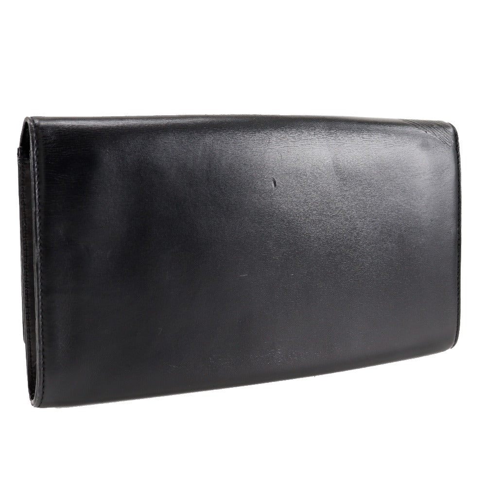 Louis Vuitton M63962 Opera line Aegean Leather Black Clutch Bag 2