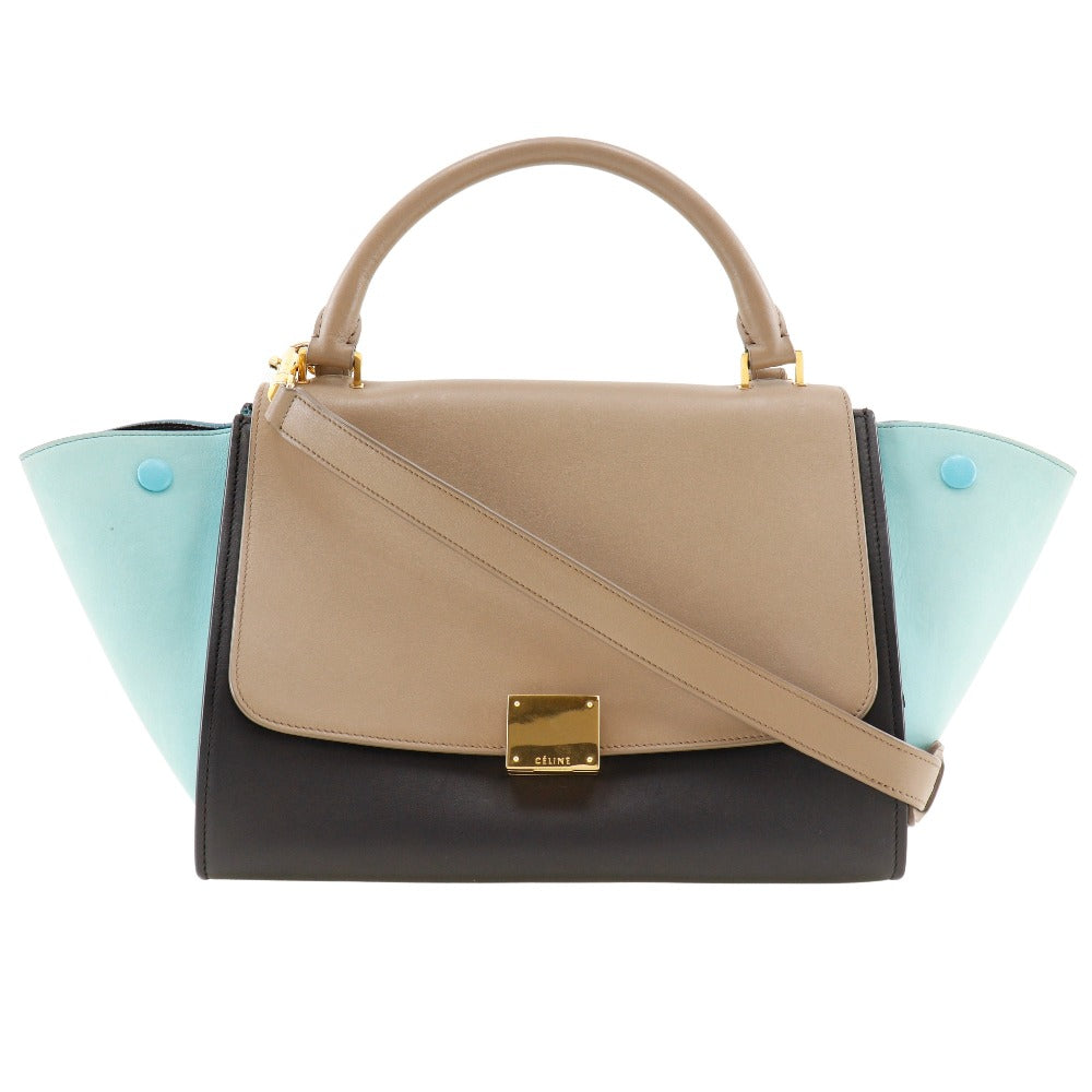 Calfskin Wayshoulder Trapeze Women Black Brown Shoulder Bag