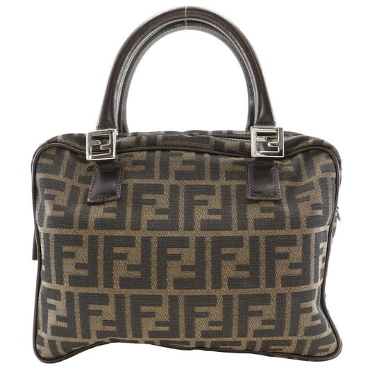 Fendi Zucca Handbag Canvas Nylon Travel Bag