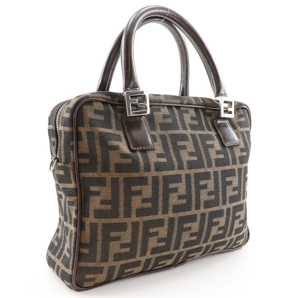 Fendi Zucca Handbag Canvas Nylon Travel Bag