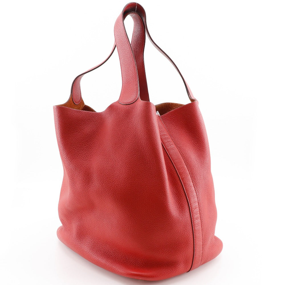 Hermes Tote Bag Taurillon Clemence Picotan Tgm Red