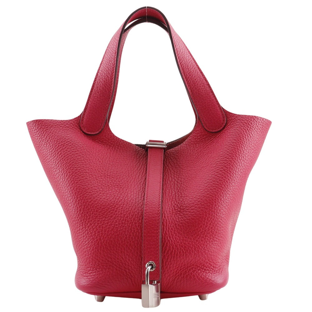 Taurillon Clemence Picotan Rock Pm Pink Travel Bag