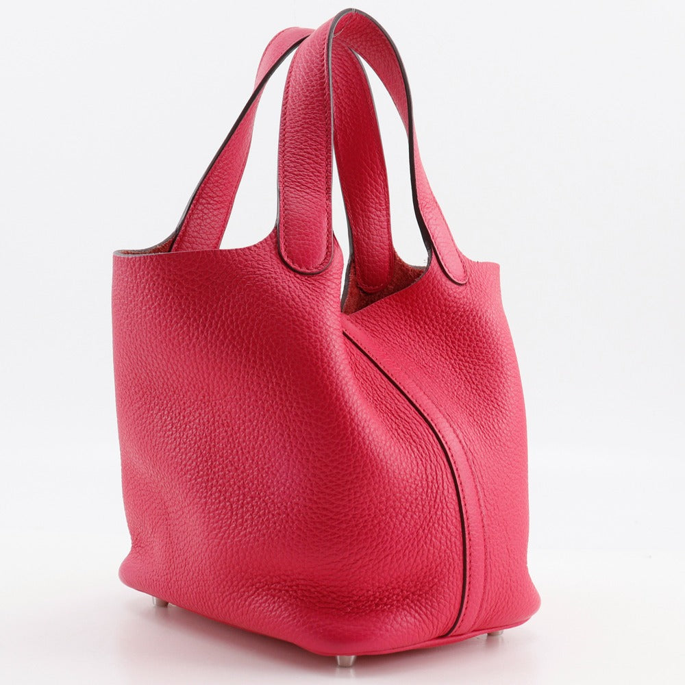 Hermes Handbag Taurillon Clemence Picotan Rock Pm Pink Travel Bag