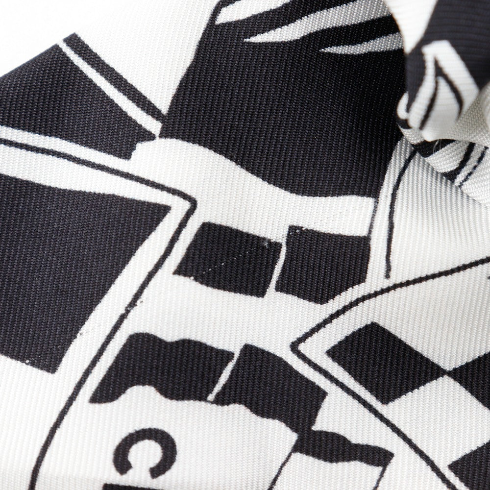 Chanel Other accessories silk COCO Mark logo Black White Handbag