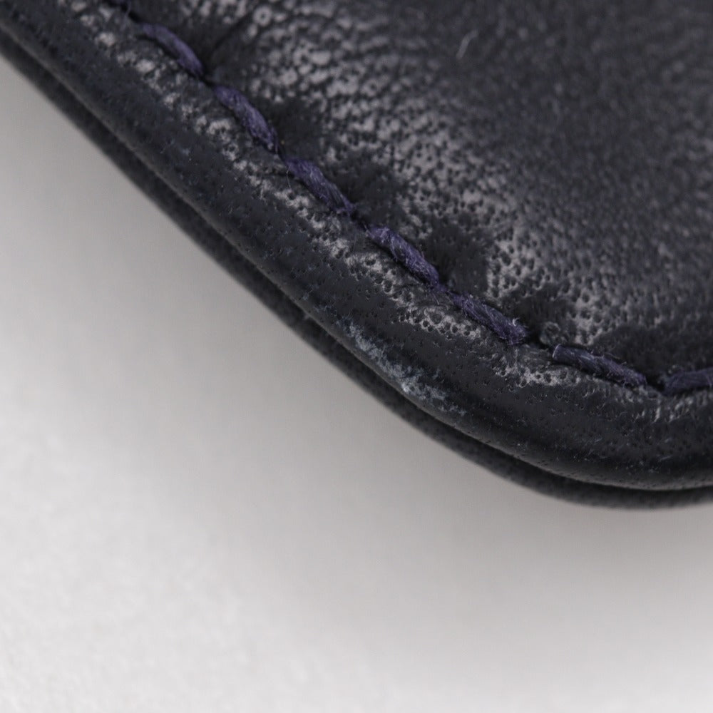 Chanel Pouch lambskin Glasses case COCO Mark Handbag Denim Black Jewelry