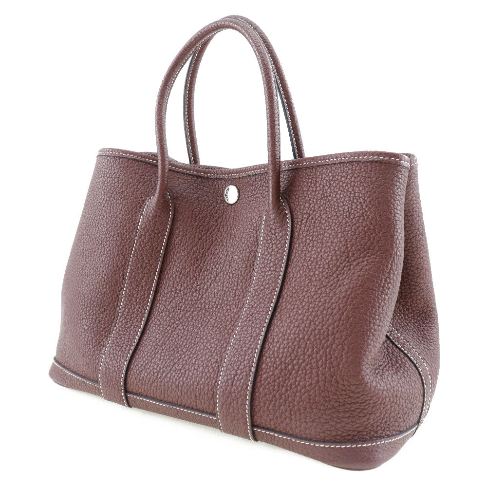 Hermes Handbag Country Wine Garden Party Tpm Women Red Travel Bag