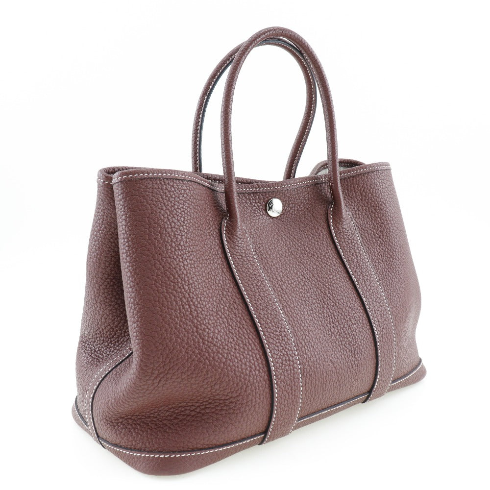 Hermes Handbag Country Wine Garden Party Tpm Women Red Travel Bag