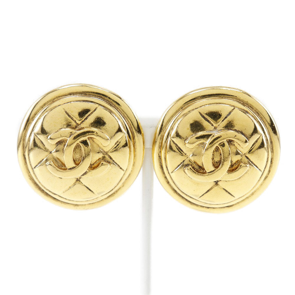 Coco Mark Gold Plated Earrings Jewelry Elegant