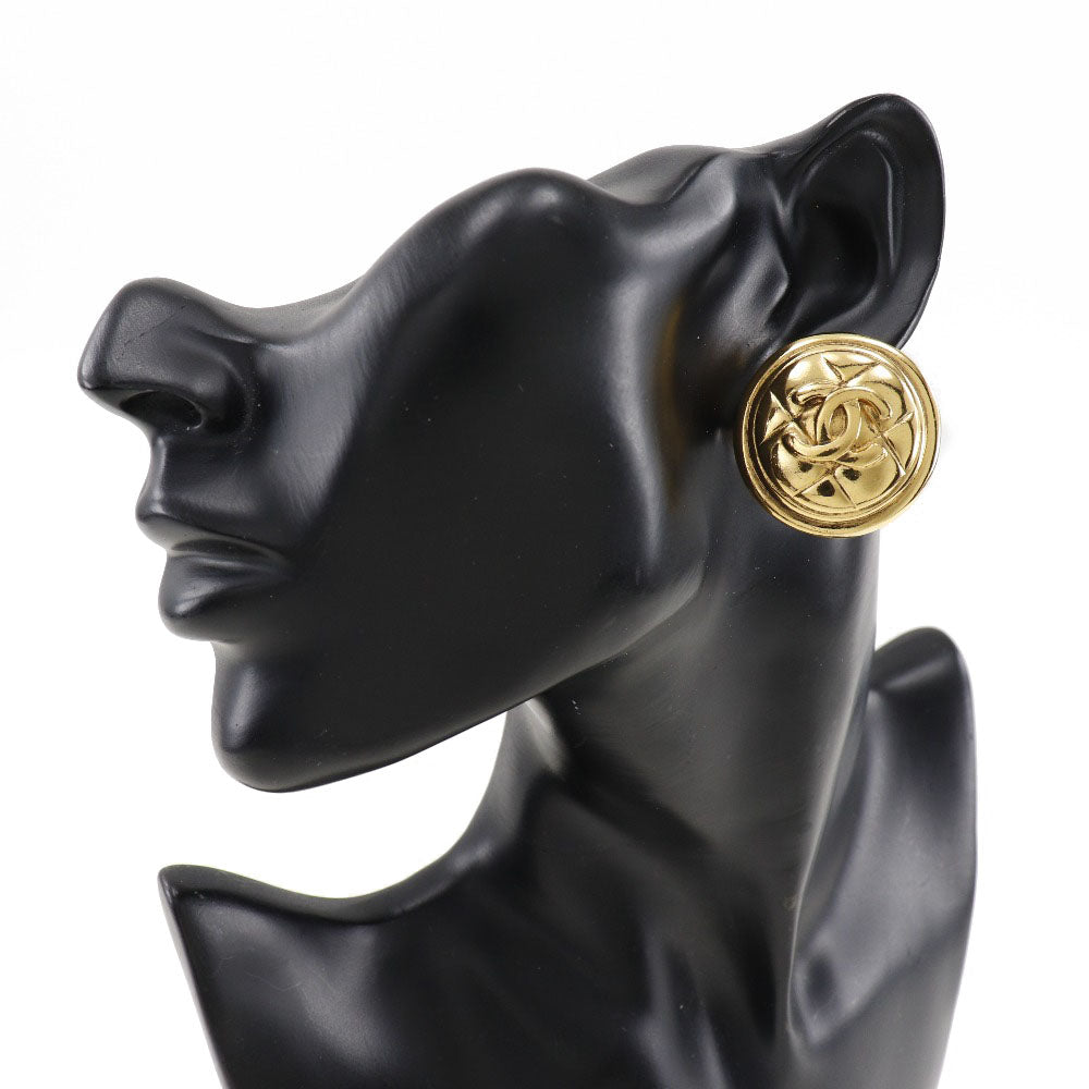 Coco Mark Gold Plated Earrings Jewelry Elegant