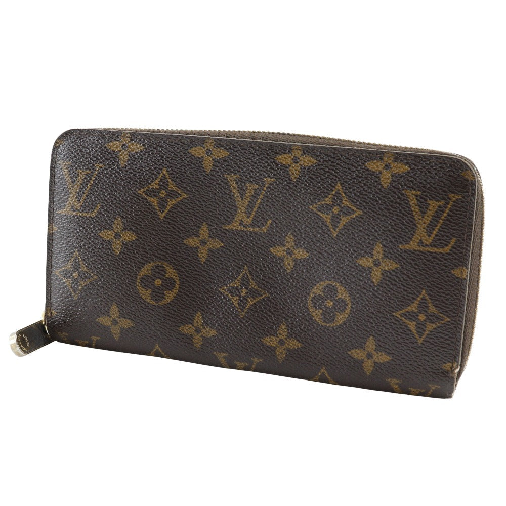 Louis Vuitton Long Purse M60017 Zippy Monogram Canvas Brown Wallet Case