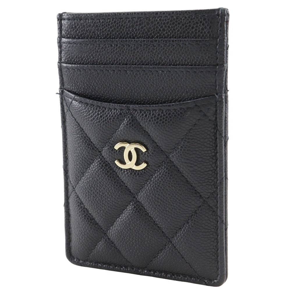 Chanel Card Cabin skin Black Gold Wallet Case