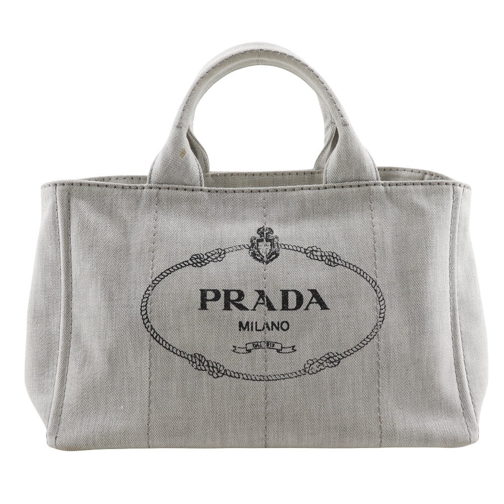 Prada Canapa 2Way Handbag Denim Travel Bag