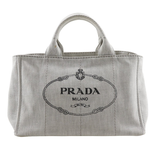 Prada Canapa 2Way Handbag Denim Travel Bag