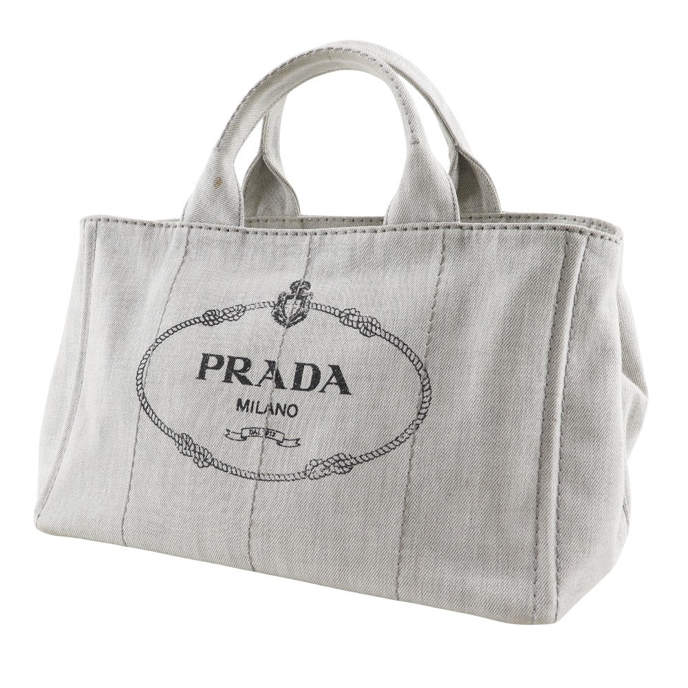 Prada Canapa 2Way Handbag Denim Travel Bag