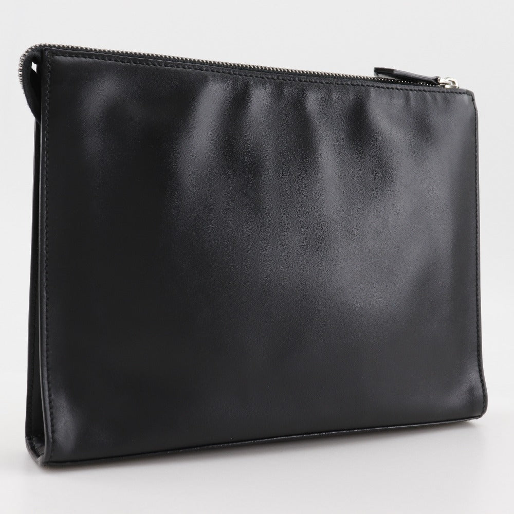 Fendi Clutch Bag 7Va433 Calfskin Bugs Monster Mens Unisex Black