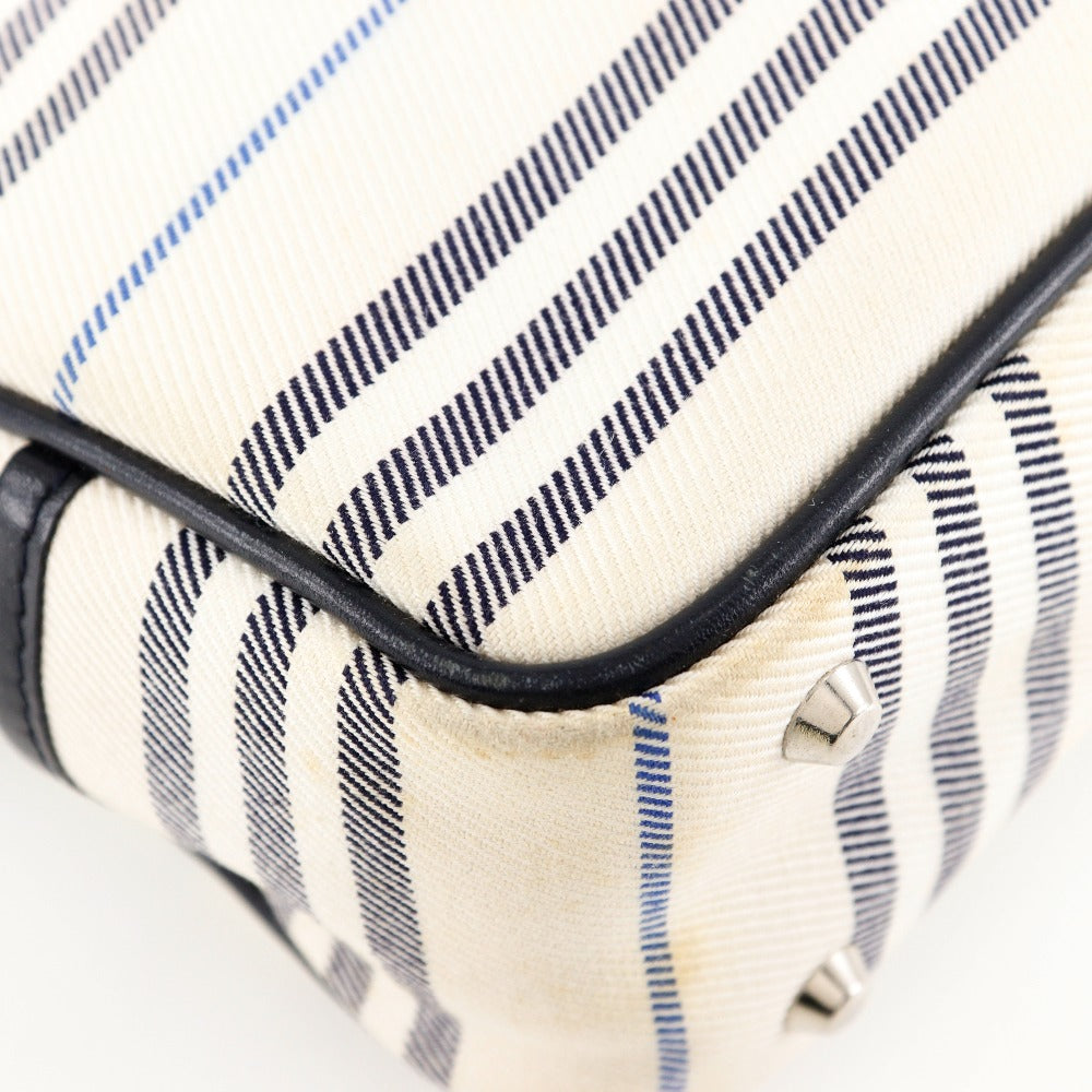 Burberry Shoulder Bag Off One Belt Women Canvas White