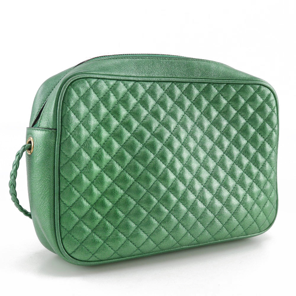 Gucci Horsebit Trapuntato Leather Green Shoulder Bag