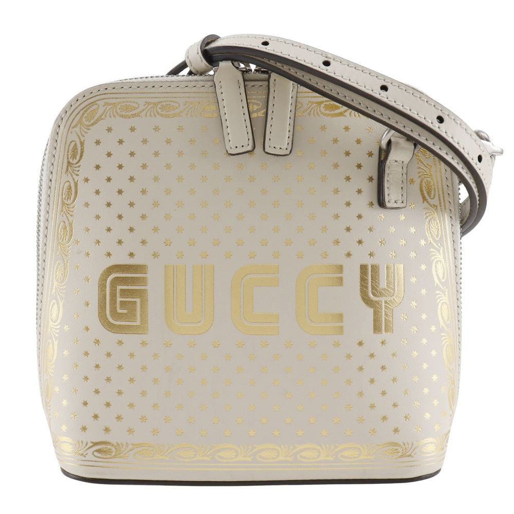 Gucci SAGA Gussy Leather White Shoulder Bag