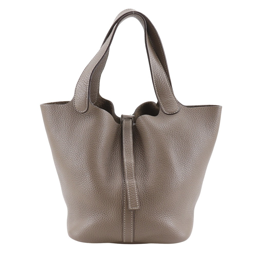 Taurillon Clemence Picotan Mm Brown Travel Bag