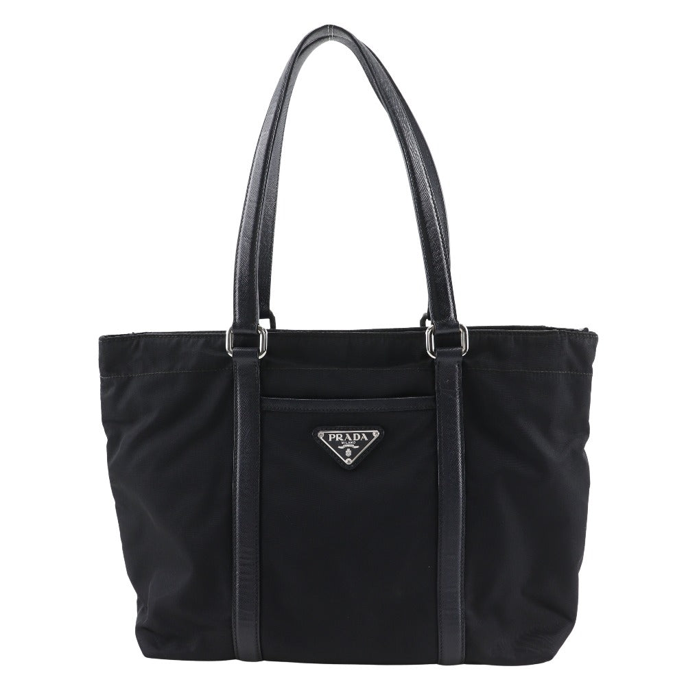Prada Tote Bag Leather Nylon