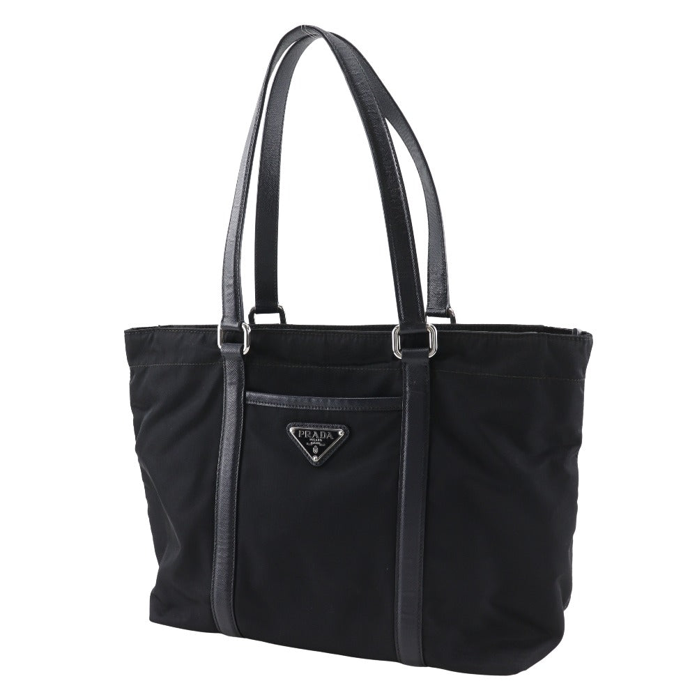 Prada Tote Bag Leather Nylon