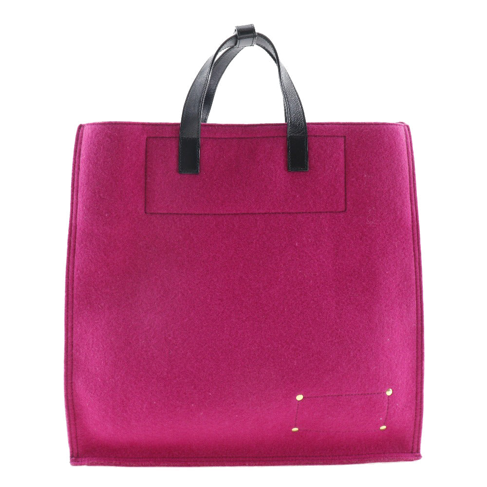 Saint Tote Bag Felt Women Leather Pink