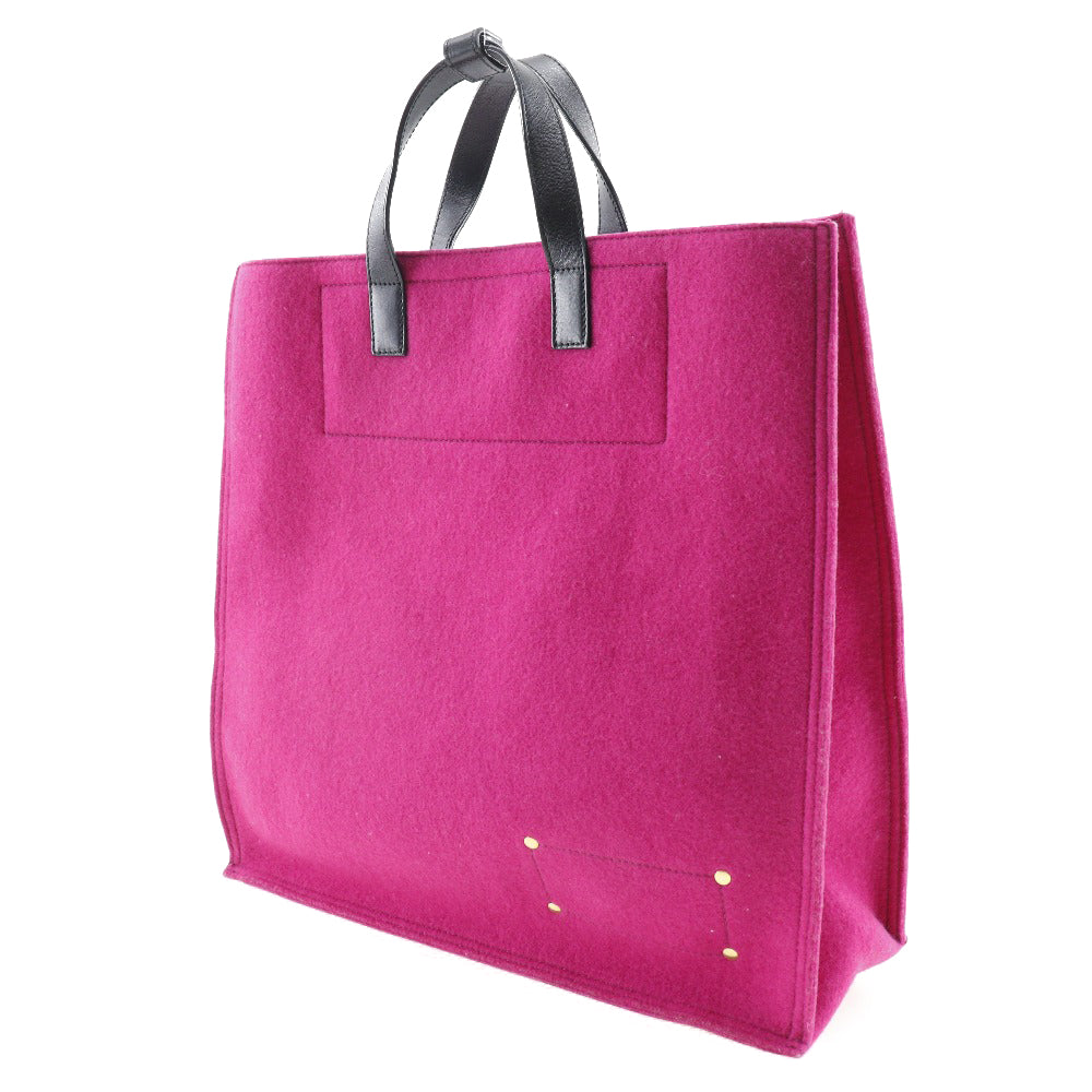 Saint Tote Bag Felt Women Leather Pink