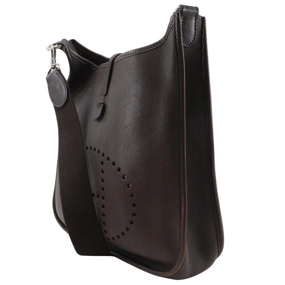 Hermes Shoulder Bag Calfskin Evelyn Evelyn Pm Brown