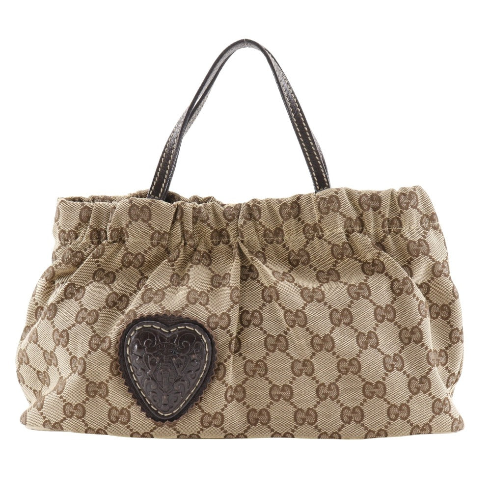Gucci Heart Crest Handbag Canvas Travel Bag