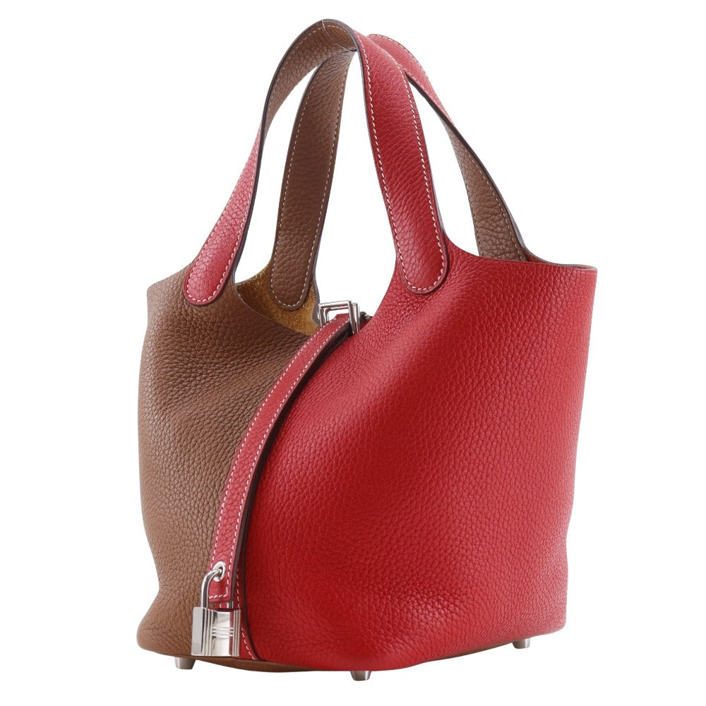 Hermes Handbag Taurillon Clemence By Color Picotin Lock Kazak White Red Travel Bag