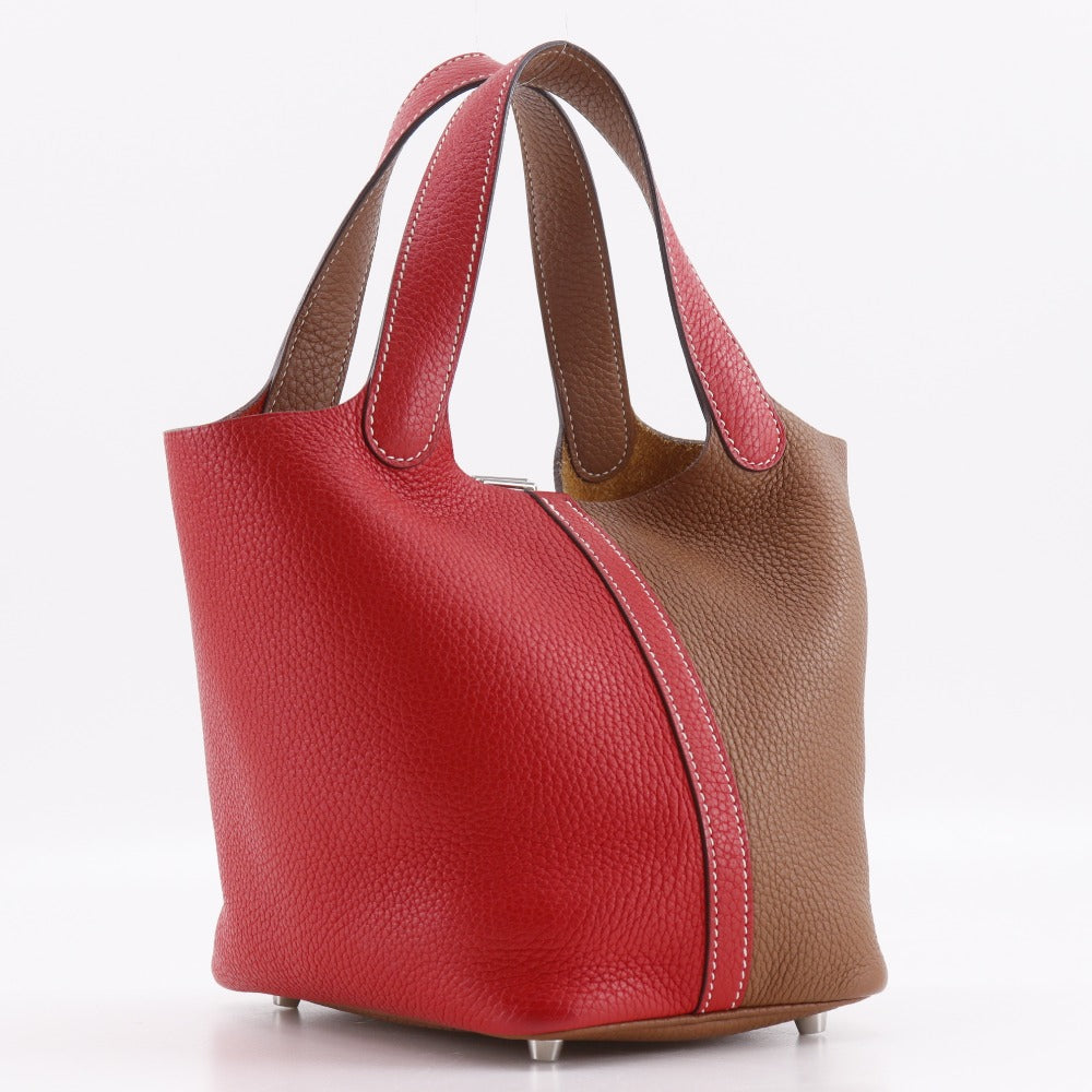 Hermes Handbag Taurillon Clemence By Color Picotin Lock Kazak White Red Travel Bag