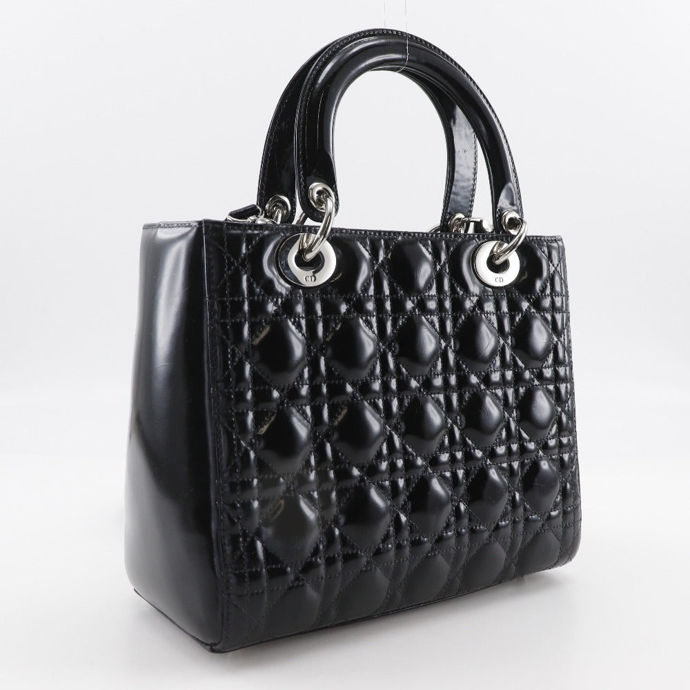 Dior Lady 2Way Bag Leather Patent Travel Bag