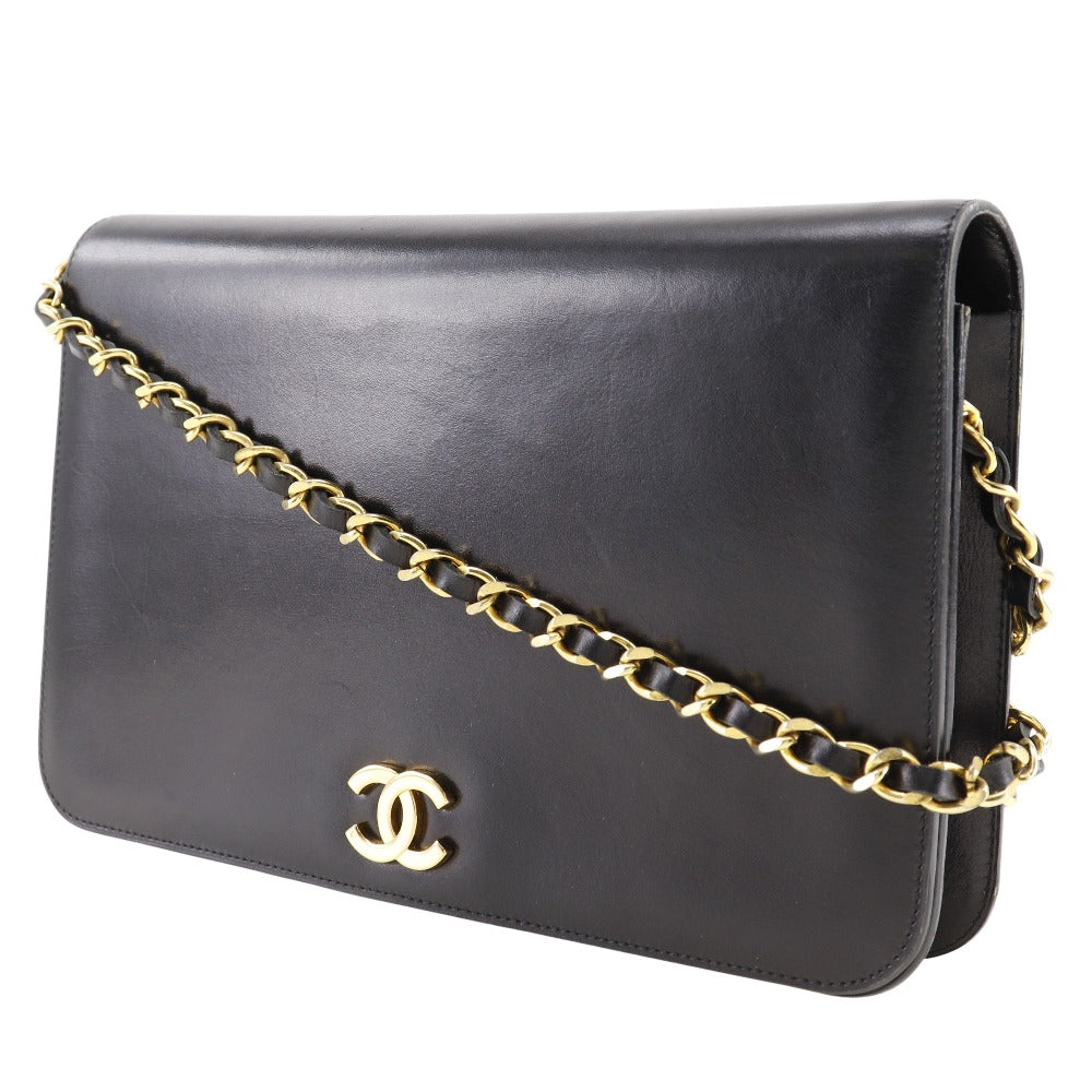 Chanel Calfskin COCO Mark ChainShoulder Black Shoulder Bag