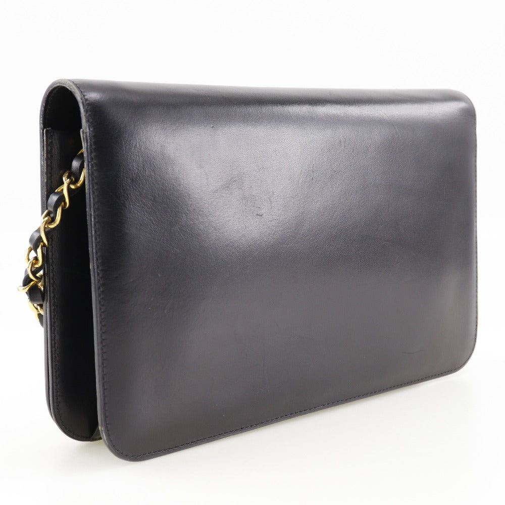Chanel Calfskin COCO Mark ChainShoulder Black Shoulder Bag