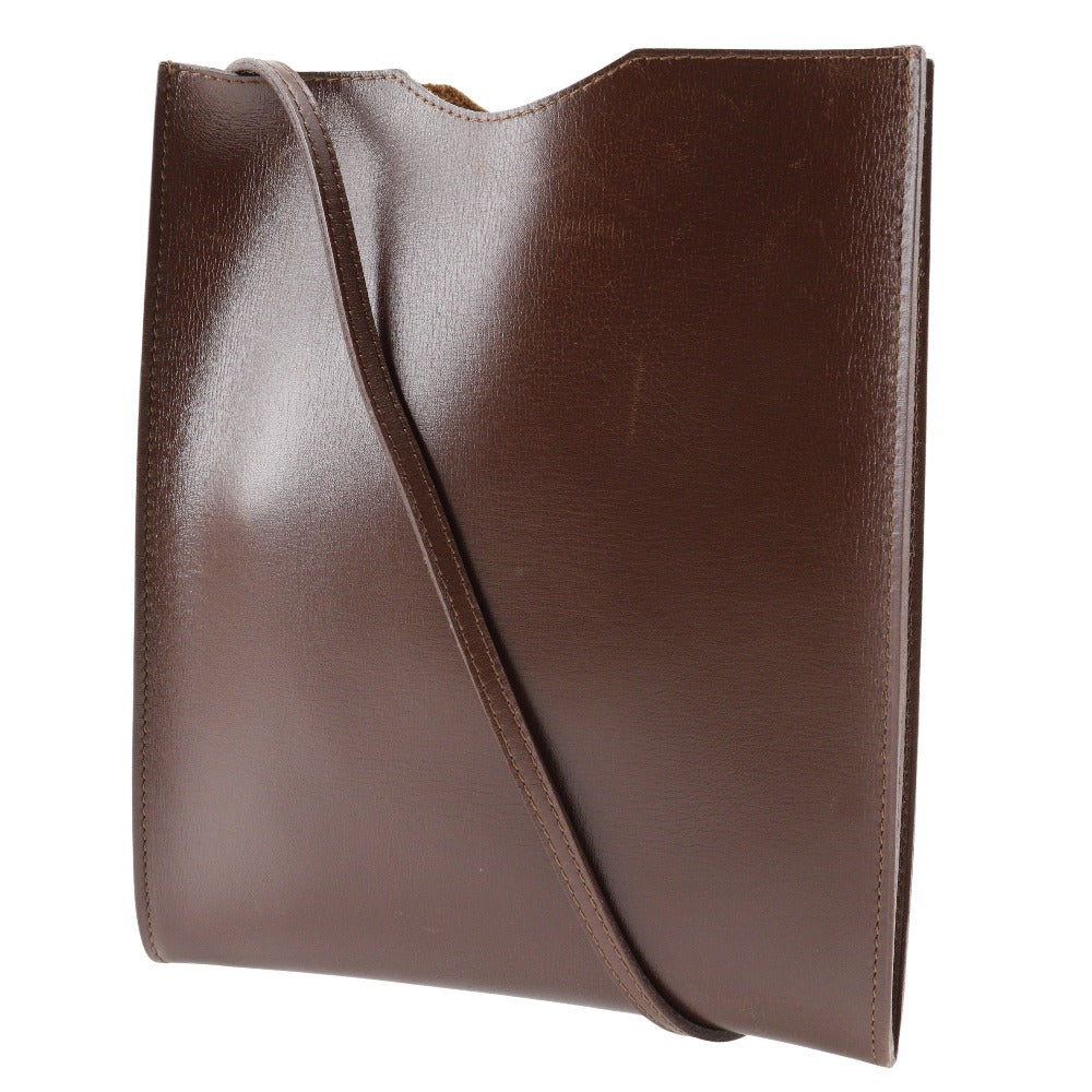 Hermes Shoulder Bag Calfskin Omenitu Women Unisex Brown