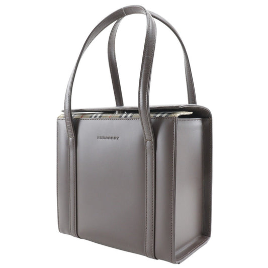 Burberry Calfskin Nova Check Box Women Handbag Brown Travel Bag