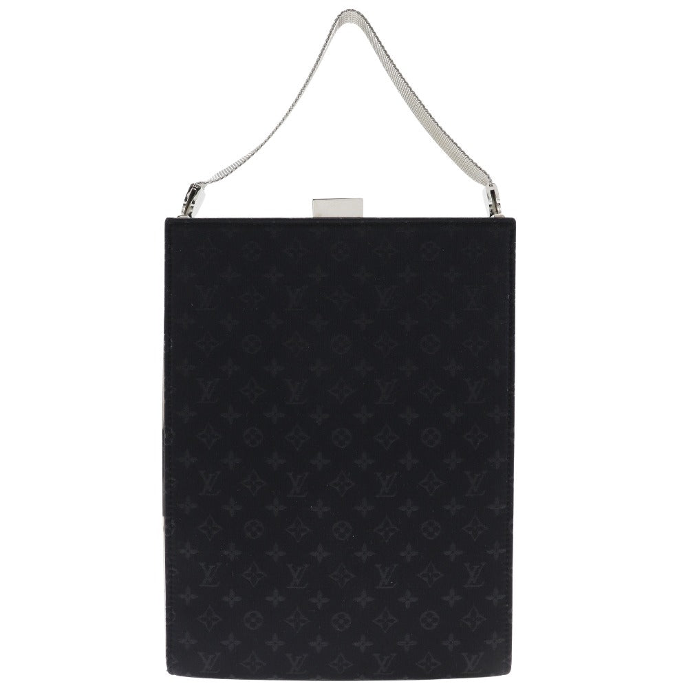 Louis Vuitton M92100 Party Angers GM Monogram Satin Black Handbag