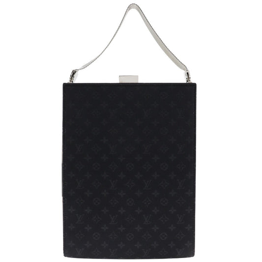 Louis Vuitton M92100 Party Angers GM Monogram Satin Black Handbag