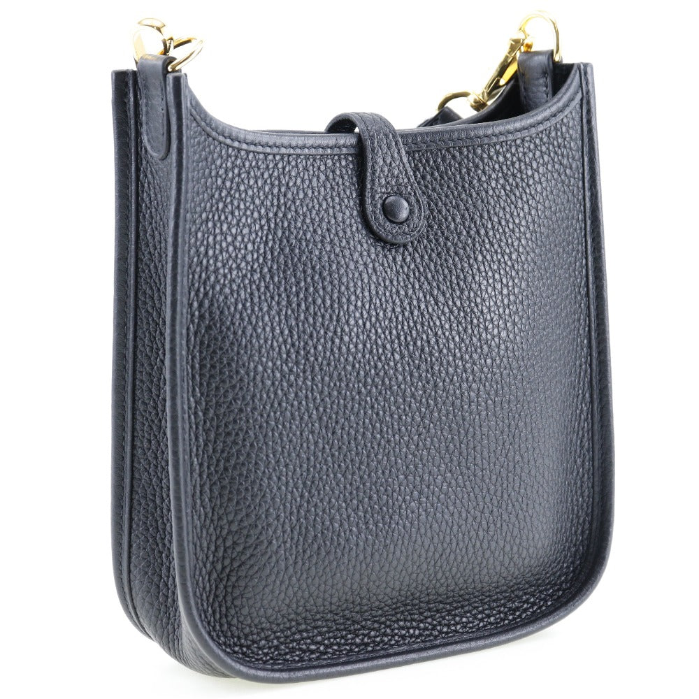 Shoulder Bag Taurillon Clemence Metal Amazone Evelyn Black Gold