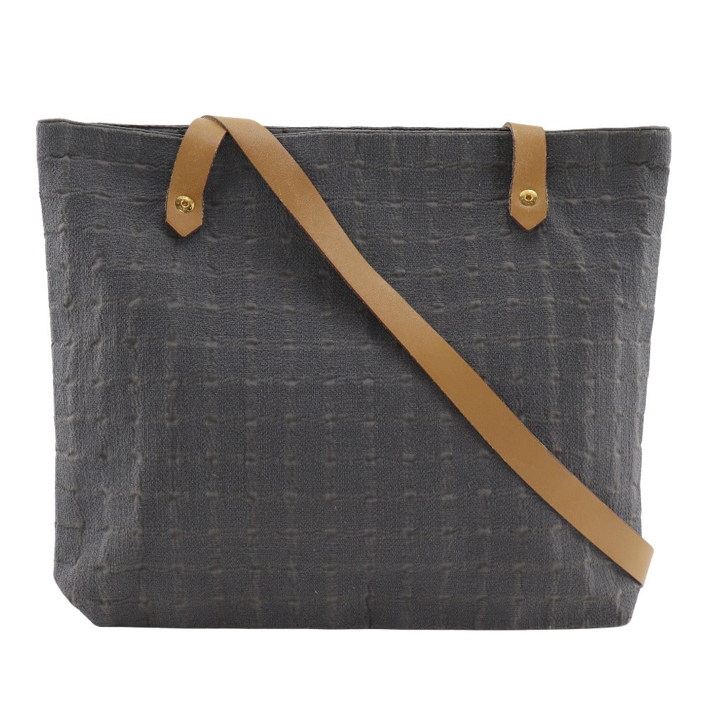 Hermes Shoulder Bag Long Shoulder Amedaba Cava De Poche Canvas Gray