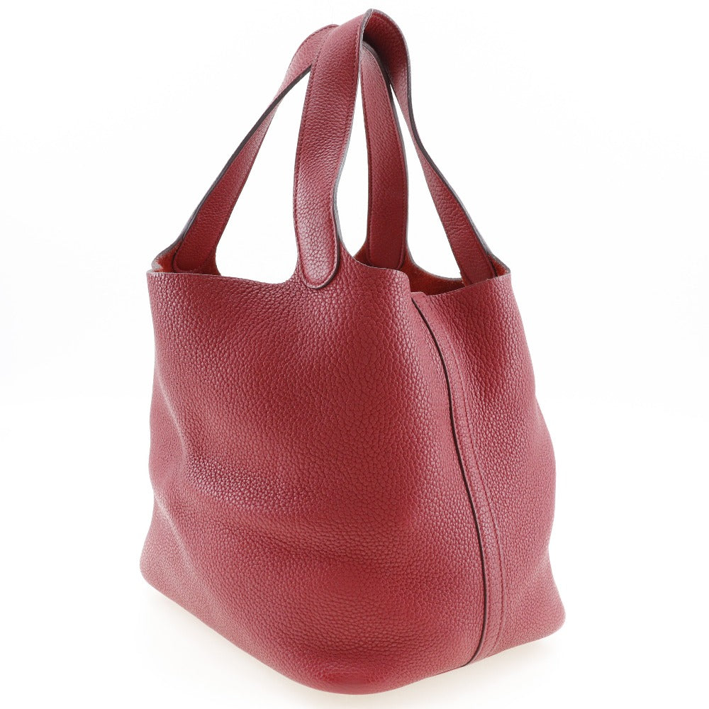 Taurillon Clemence Pico Lock Mm Women Red Tan Travel Bag
